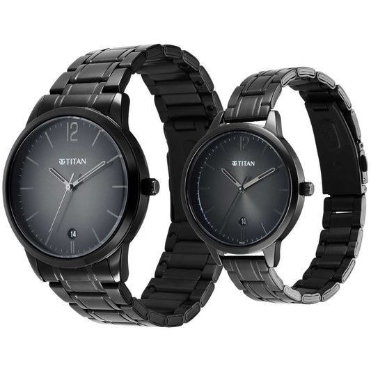 Titan, Unisex, Analog Watch, with Stainless Steel Band, TI-1806NM01P