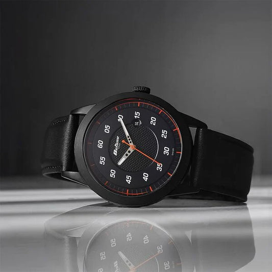 Titan, Men's, Analog Watch, Black Dial, with Leather Band, TI-1806NL05
