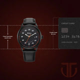 Titan Octane Men's Watch Analog Black Dial with Black Leather Strap, 1806NL05