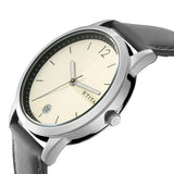 Titan Men's Watch Analog Silver Dial With Grey Leather Strap, 1806SL03