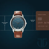 Titan Wrist Wit Men's Watch Analog Blue Dial with Brown Leather Strap, 1806SL12