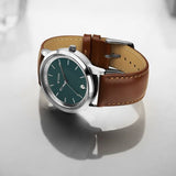 Titan Wrist Wit Men's Watch Analog Blue Dial with Brown Leather Strap, 1806SL12