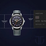 Titan Octane Men's Watch Analog Blue Dial with Black Leather Strap, 1806SL14