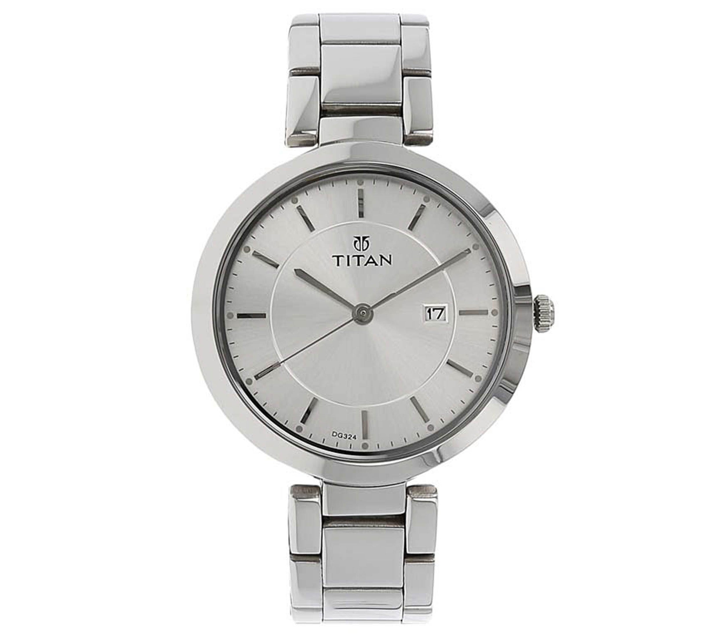 Titan, Men's, Analog Watch, Silver Dial, with Stainless Steel Band, TI-2480SM07
