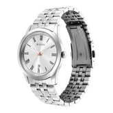 Titan Men's Watch Quartz Analog, Silver White Dial Stainless Steel Strap, 1823SM05