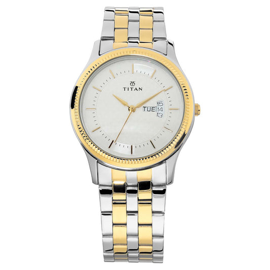 Titan, Men, Analog, Watch, Silver Dial, Stainless steel Strap, 1824BM01