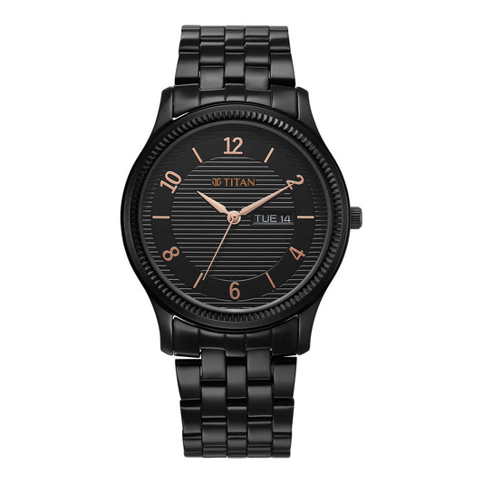 Titan, Men, Analog, Watch, Black Dial, 1824NM01