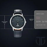 Titan Karishma Men's Watch Analog Blue Dial With Blue Leather Strap, 1825SL14