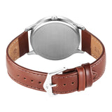 Titan Karishma Men's Watch Analog Silver Dial With Brown Leather Strap, 1825SL15