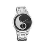 Titan Yin & Yang Men's Watch Analog Black Dial With Silver Stainless steel Band, 1825SM02