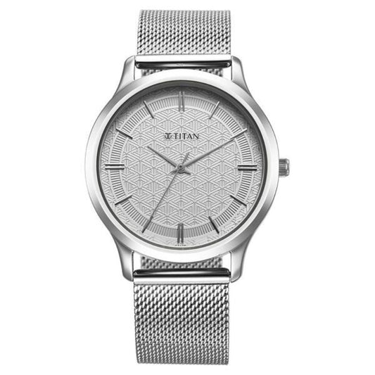 Titan, Men, Analog, Watch, Red Dial, Stainless steel Strap, 1825YM09