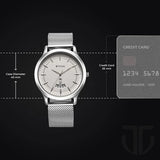 Titan Karishma Men's Watch Analog Silver Dial With Silver Stainless Steel Strap, 1825SM10