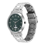 Titan Karishma Men's Watch Analog Green Dial With Silver Stainless Steel Band, 1825SM11