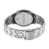 Titan Men's Watch Analog Silver Dial with Silver Stainless Steel Band, 1825SM12