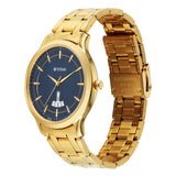 Titan Men's Watch Analog Black Dial with Gold Stainless Steel Band, 1825YM13