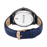 Titan Regalia Opulent Men's Analog Watch Quartz, Blue Dial with Leather Strap, 1829KL03