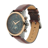 Titan Maritime Chronograph Men's Watch, Green Dial Leather Strap, 1830KL02