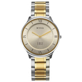 Titan Edge Men's Watch With Champagne Dial With Two Toned Gold and Silver Stainless Steel Band, 1843BM01