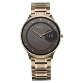 Titan Edge Slim Analog Men's Watch with Brown dial and Brown stainless steel strap,1843QM02