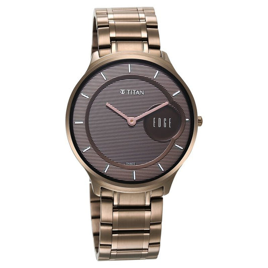 Titan, Men, Analog, Watch, Grey Dial, Stainless steel Strap, 1843QM02