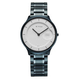 Titan Edge Murals Quartz Analog Men's Watch With White Dial and Blue Stainless Steel Strap,1843QM04
