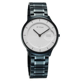 Titan Edge Murals Quartz Analog Men's Watch With White Dial and Blue Stainless Steel Strap,1843QM04