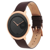 Titan Edge BaselineMen's Watch Analog Black Dial With Brown Leather Strap, 1843WL03
