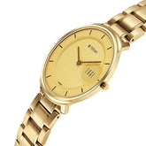 Titan Men's Watch Edge Collection, Yellow Dial Gold Stainless Steel Strap, 1843YM02