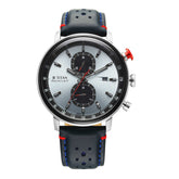 Titan Racecraft Men's Watch Analog Blue Dial with Blue Leather Strap, 1857KL02