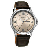 Titan, Men's, Analog Watch, Brown Dial, with Leather Band, TI-1870SL11