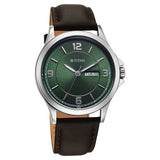 Titan, Men's, Analog Watch, Green Dial, with Leather Band, TI-1870SL12