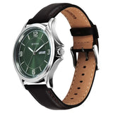 Titan, Men's, Analog Watch, Green Dial, with Leather Band, TI-1870SL12