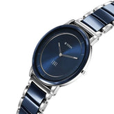 Titan Men's Watch Edge Collection, Blue Dial Two Toned Ceramic Strap, 1878KD02