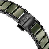 Titan  Edge Men's Analog Watch Green Dial With Slim Steel & Ceramic Strap, 1878KD05