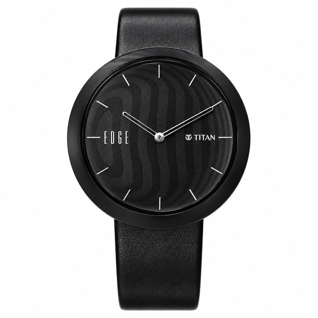 Titan, Unisex, Analog, Watch, Black Dial, Leather Strap, 1881NL01
