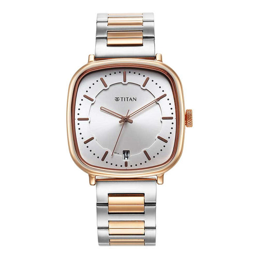 Titan, Men, Analog, Watch, Silver Dial, Stainless steel Strap, 1885KM01