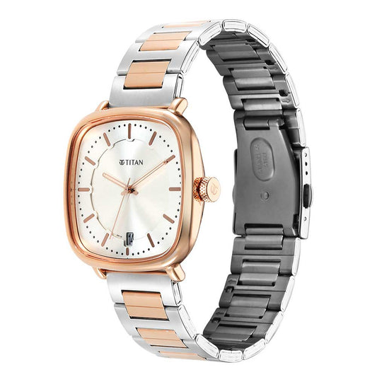 Titan, Men's, Analog Watch, Silver Dial, with Stainless Steel Band, TI-1885KM01