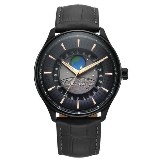 Titan, Men's, Analog Watch, with Leather Band, TI-1890NL01