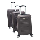 Globetrotter Georgia 55cm, 67cm, 77cm 8 Wheel 3pcs Hard Trolley Set Coffee, GEORGIA3PCCF
