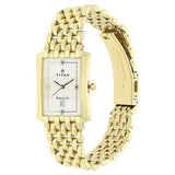 Titan Men's Watch Analog White Dial with Gold Stainless Steel Band, 1927YM04