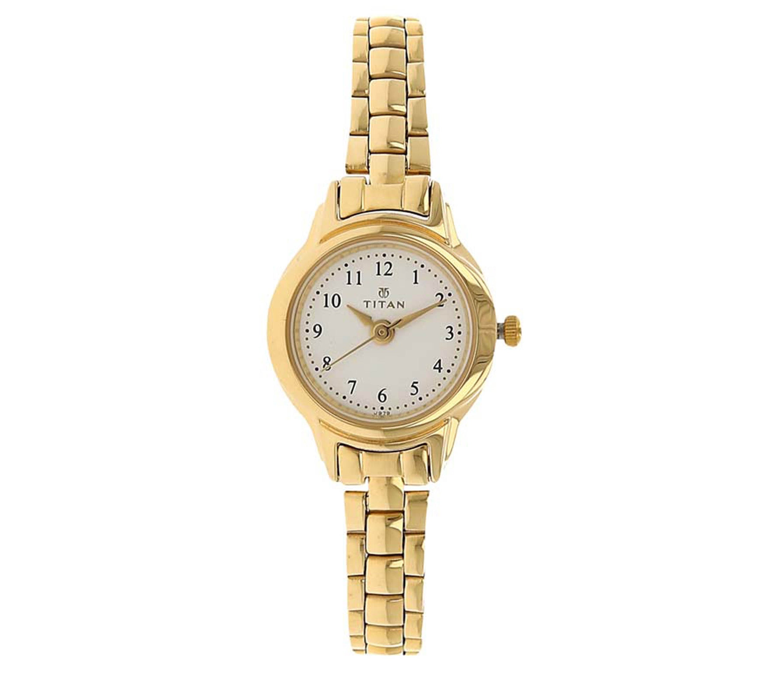 Titan, Men's, Analog Watch, Gold Dial, with Stainless Steel Band, TI-2401YM01