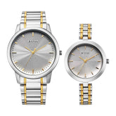 Titan Bandhan Eternal Pair Watch Silver Dial with Two Toned Gold and Silver Stainless Steel Band, 19692969BM01