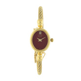 Titan Raga Women's Watch Analog Red Dial with Gold Stainless Steel Band, 197YM02