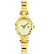 Titan Women's Watch Karishma Collection Analog, Champagne Dial Gold Stainless Strap, 2535YM01