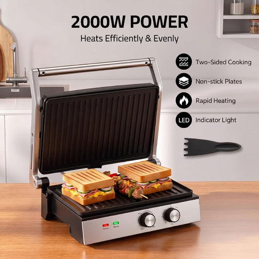 Zen Reversible Contact Grill-2000W , ZCG450ST