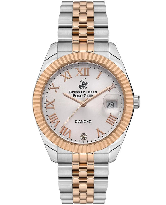 Beverly Hills Polo Club, Men's, Analog Watch, Silver Dial, with Stainless Steel Band, BH-BP3582C.530