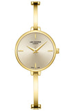 Lee Cooper Women's Analog Watch with Gold Dial and Gold Stainless Steel Band, LC08350.110