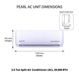 Pearl 2.5 Ton Split Air Conditioner (AC), Super Tropical, 30,000 BTU, EWMA30FC2B3ACXX