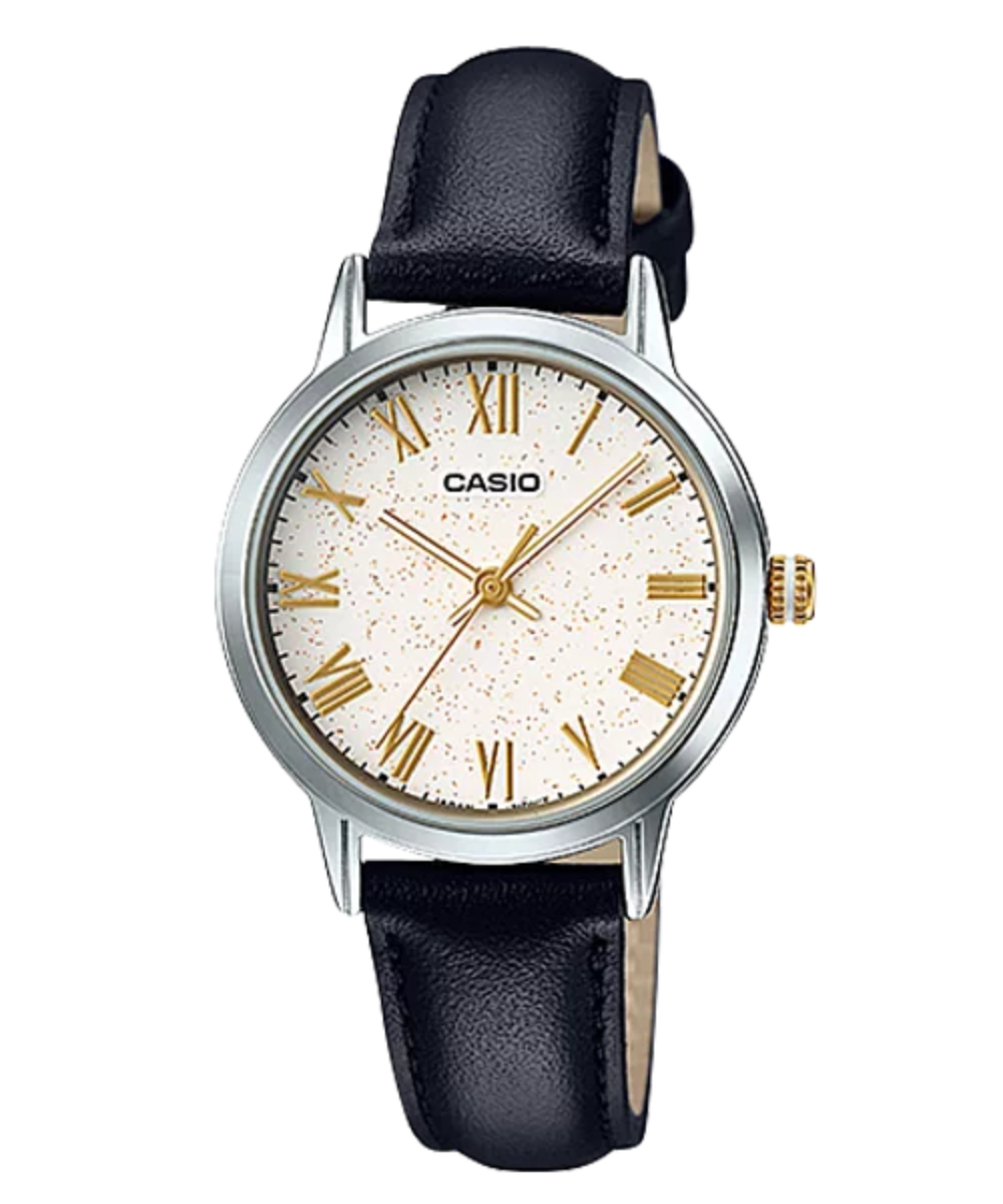 Casio, Unisex Watch Analog, White Dial Black Leather Band, LTP-TW100L-7A1V product image