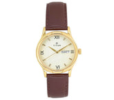 Titan Men's Watch Karishma Collection Analog, Champagne Dial Brown Leather Strap, 1580YL05